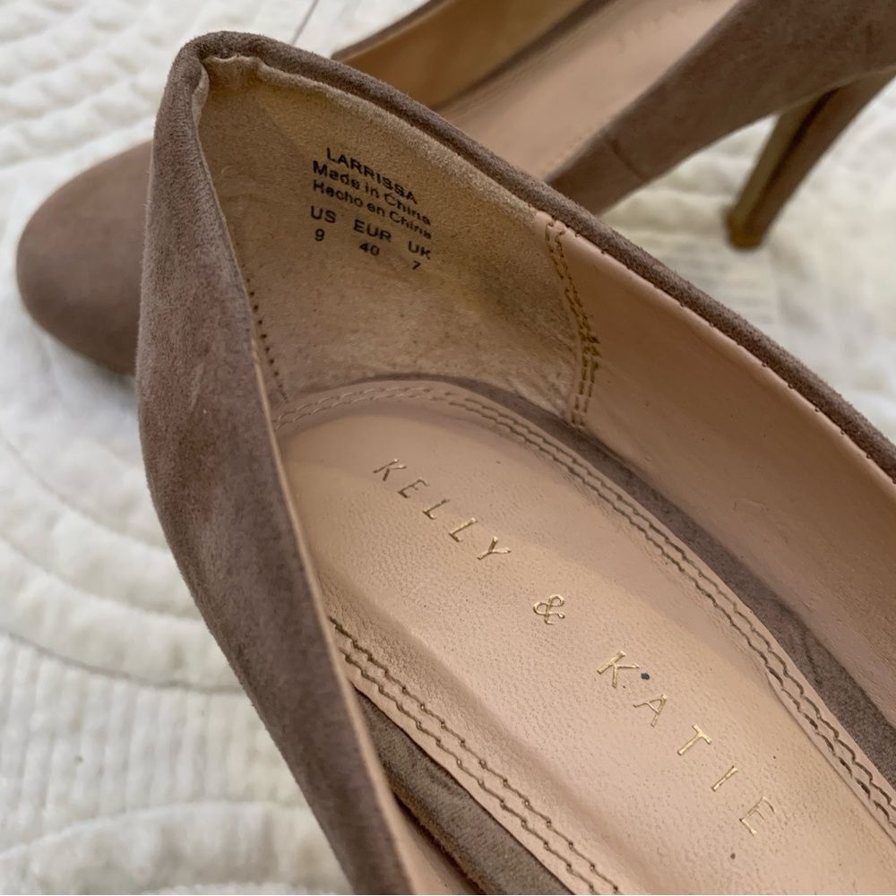 KELLIE & KATIE Elegant Taupe High Heel Pumps Size 9 - Picture 9 of 13